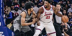 2月21日篮网VS76人比赛战报 大帝39分16篮板76人加时胜篮网