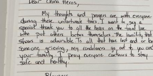 哈里斯亲笔致敬中国抗疫英雄：你们是伟大的！