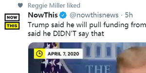 特朗普言行不一打脸 米勒当吃瓜群众点赞