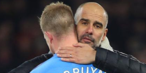 瓜帅称赞德布劳内是世界最佳 利物浦今天打的很专注