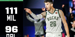 字母哥28+20+5 雄鹿大胜魔术