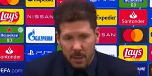 西蒙尼：比赛中应该听裁判的 这次是马竞