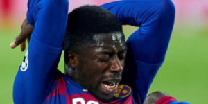 登贝莱大腿受伤 至少一个月无法参加比赛