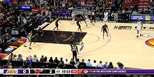 2022年1月24日NBA常规赛湖人vs热火录像解说回放集锦