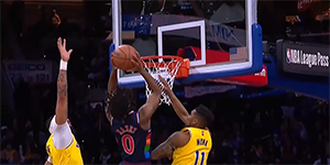 NBA1月28日五佳球 浓眉排球大帽 库里神仙2+1