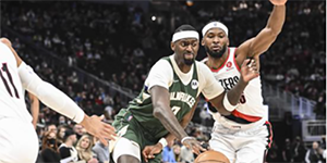 2月15日NBA常规赛开拓者VS雄鹿  开拓者取得3连胜