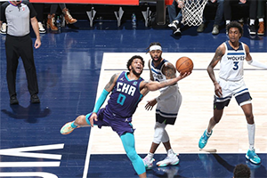 NBA常规赛森林狼VS黄蜂 126-120加时战胜黄蜂