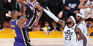 2月17日NBA常规赛湖人VS爵士战报  湖人队战胜爵士队