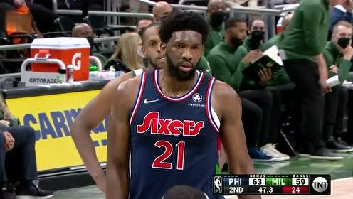 2022年2月18日NBA常规赛76人vs雄鹿比赛录像 回放集锦