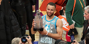 库里16记3分首获全明星MVP 破4项记录