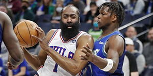 2021-22赛季NBA常规赛2月26日76人vs森林狼比赛战报 哈登首秀27+8+12