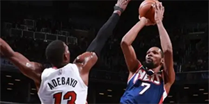 3月4日NBA常规赛热火VS篮网战报  篮网队惨遭3连败