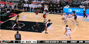 2022年4月2日NBA常规赛开拓者vs马刺比赛回放 回放集锦