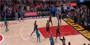 2022年4月14日NBA常规赛黄蜂VS老鹰 黄蜂晋级失败