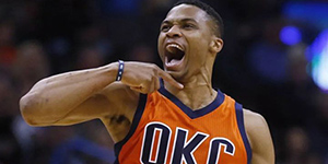 威少雷霆生涯最高是哪一次