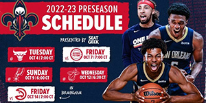 2022/2023赛季NBA鹈鹕季前赛赛程一览