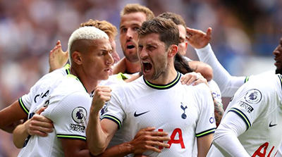 英超第2轮：切尔西2-2热刺全场回放 视频集锦地址一览