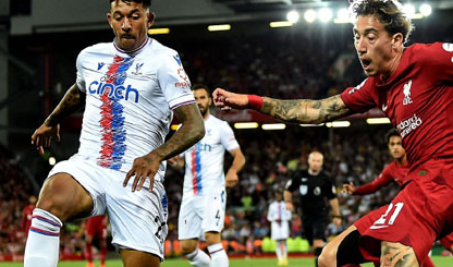 英超第2轮：利物浦1-1水晶宫 努涅斯中柱+染红