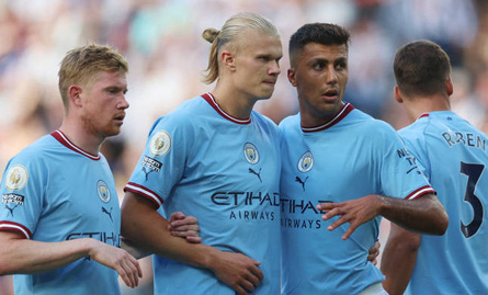 英超第3轮：纽卡斯尔联3-3曼城 哈兰德破门德布劳内神助攻