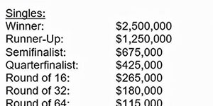 2021美网公开赛奖金分配