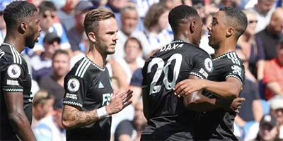 英超第6轮：布莱顿5-2莱斯特城 上演进球大战