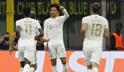 欧冠小组赛：国际米兰0-2拜仁慕尼黑 萨内破门+制造丹布乌龙球