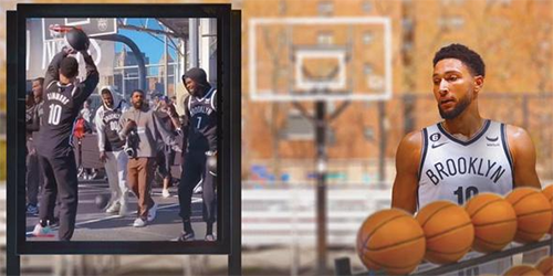 篮网公开训练 西蒙斯三不沾