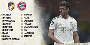 2022/23赛季拜伦对阵比尔森胜利球员名单