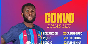 2022欧冠巴萨对阵国际米兰球员名单