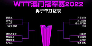 2022WTT澳门冠军赛签表一览