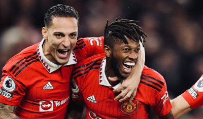 英超第12轮：曼联2-0热刺 弗雷德破僵B费进球