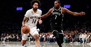 杜兰特空砍32分 篮网惨败鹈鹕