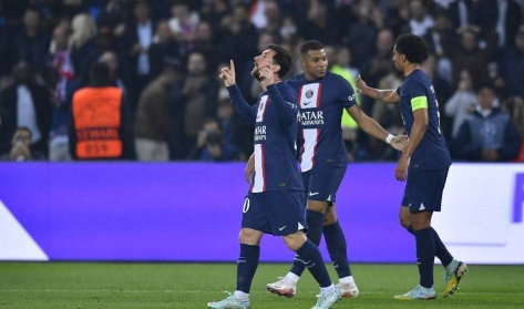 欧冠小组赛：巴黎圣日耳曼7-2海法马卡比 梅西姆巴佩2球2助