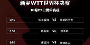 2022新乡WTT世界杯第一日赛程一览