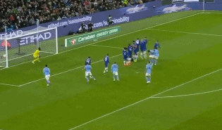 英格兰联赛杯：曼城2-0切尔西 马赫雷斯任意球破门