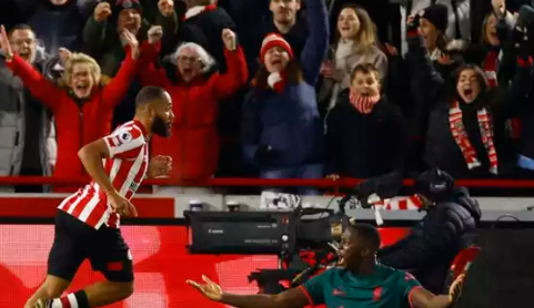 英超第19轮：布伦特福德3-1利物浦 维萨、姆贝莫破门科纳特乌龙