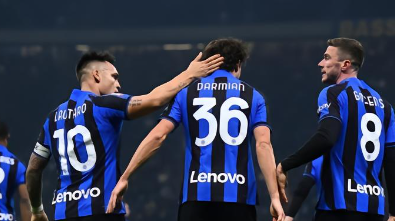 意大利杯1/4决赛：国际米兰1-0亚特兰大 达米安制胜劳塔罗助攻