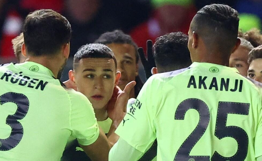 英格兰足总杯1/8决赛：布里斯托尔城0-3曼城 福登双响德布劳内破门