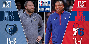 2022/2023NBA34月月最佳教练是谁