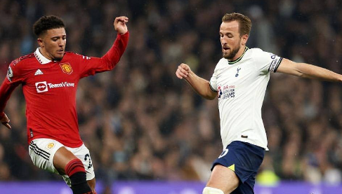 英超第33轮：热刺2-2曼联 孙兴慜救主，拉什福德传射，桑乔破门