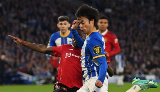 英超第28轮：布莱顿1-0曼联 卢克肖送点麦卡利斯特点杀