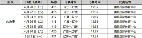 cba总决赛时间安排2022